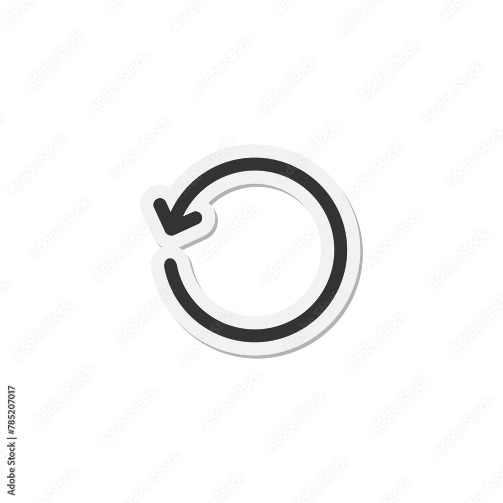 Poster refresh icon isolated on transparent background