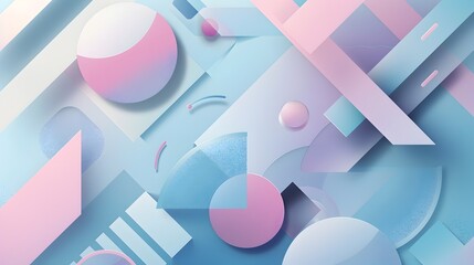 Geometric Shapes Merging with Pastel Elements for Futuristic MR Conference Branding