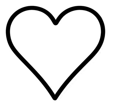 PNG Heart white line white background. AI generated Image by rawpixel.