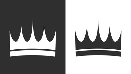 Hand drawn crown Icon silhouette