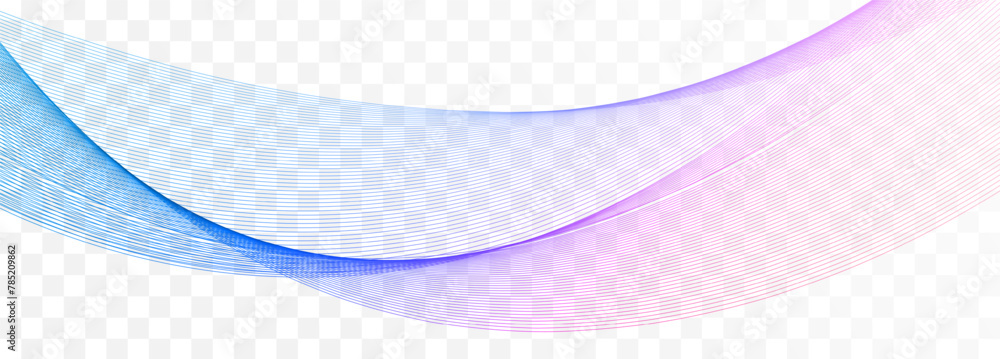 Poster abstract backdrop with colorful wave gradient pink lines on transparent background. dynamic sound wa