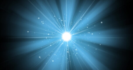 Obraz premium Image of blue light on black background