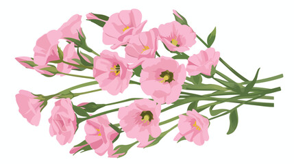 A bouquet of pink Lisianthus a symbol of gratitude