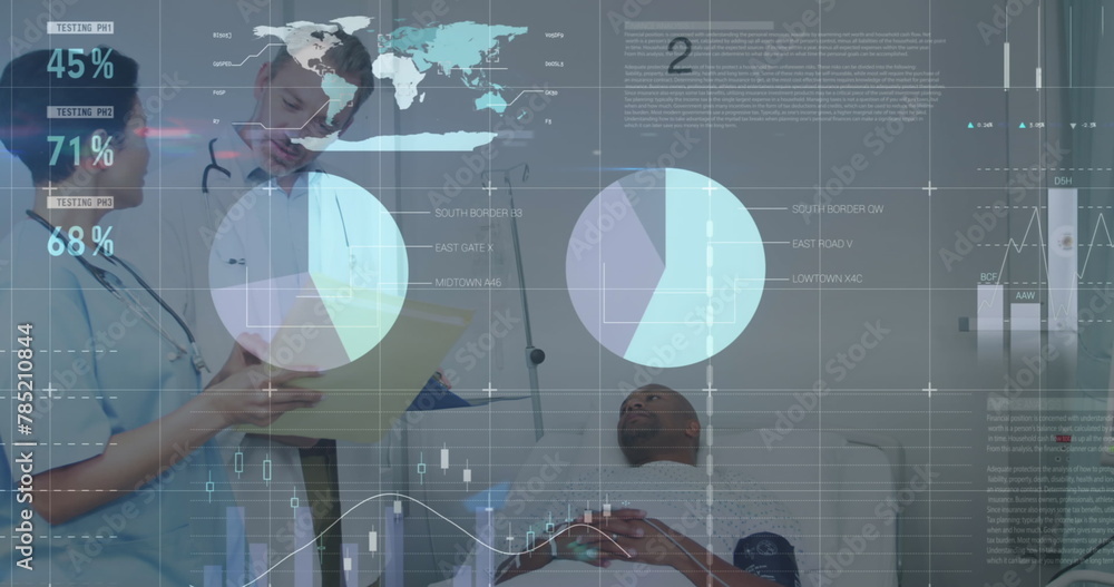 Poster image of statistics and data processing over diverse doctors