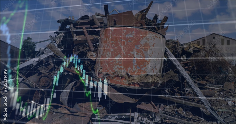 Poster image of data processing over rubbish dump