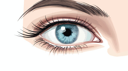 A captivating close-up of a female eye adorned 