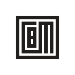 C8M initial letter logo monogram design template elements, geometric alphabet logo