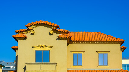 Architecture of a new house building in Porto, Portugal