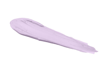 Stroke of purple color correcting concealer isolated on white