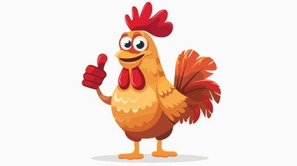 A chicken cartoon rooster cockerel character mascot