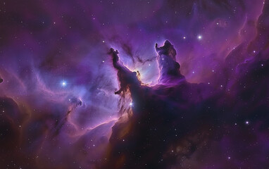 Vibrant space nebula glowing in deep cosmos - fantastic nebula, cosmic imagery.