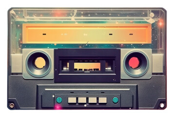Fototapeta premium PNG Collage Retro dreamy Cassette cassette electronics technology.