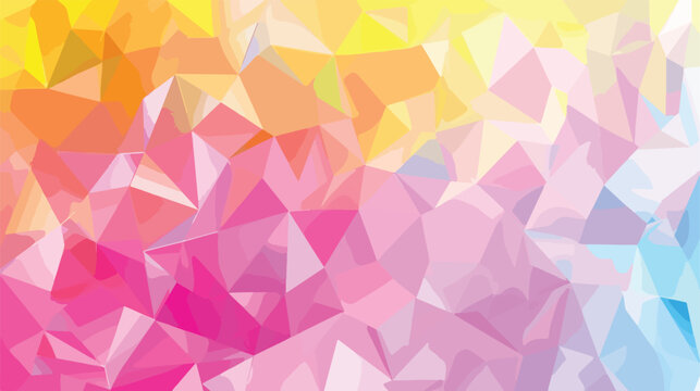 Light Pink Yellow vector background in polygonal styl