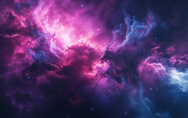 Vibrant space nebula glowing in deep cosmos - fantastic nebula, cosmic imagery.