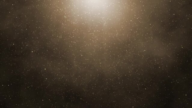 Dust in light and smoke - Floating particles with misty background