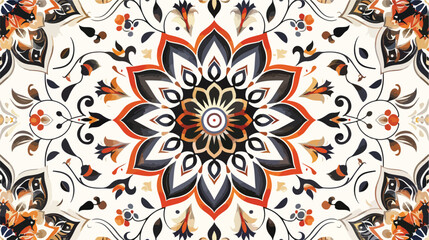 Luxury Art Deco Floral Pattern. Mandala Design. vector