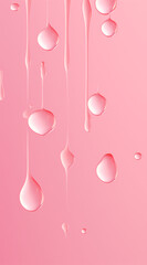 Fototapeta premium Water drops background in pink color.