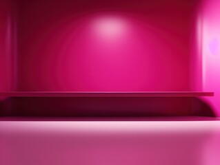 Magenta background, gradient magenta wall, abstract banner, studio room. Background for product display with copy space