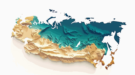A Country Shape Illustration of Kazakhstan Vector illustration