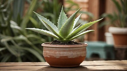 aloe vera plant in a pot