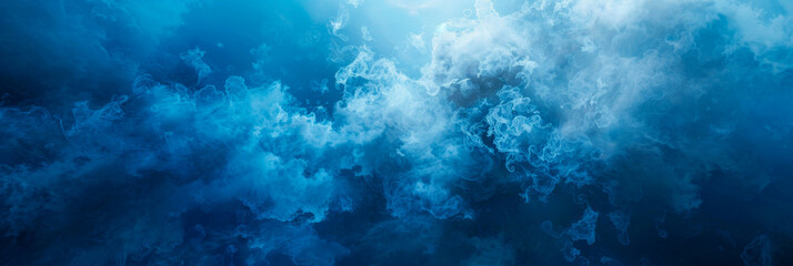 Obraz premium Mystical Blue Smoke Rising in an Abstract Ethereal Pattern