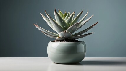 Aloe Vera Plant Photo Highlighting Vibrant Texture and Natural Tranquility