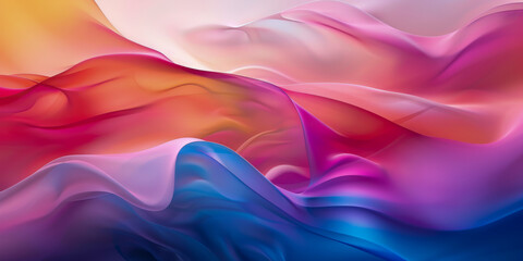 Vibrant Abstract Silk Waves Background