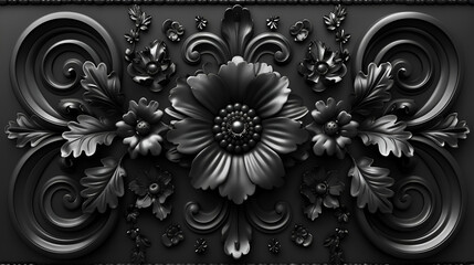 Classical Dark Ornate Pattern Wallpaper Black ,
Black wallpaper for phone with a floral pattern
