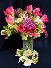 Romantic bouquet of the garden flowers - 785221638