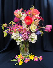 Romantic bouquet of the garden flowers - 785221671