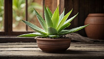 aloe vera plant in a pot