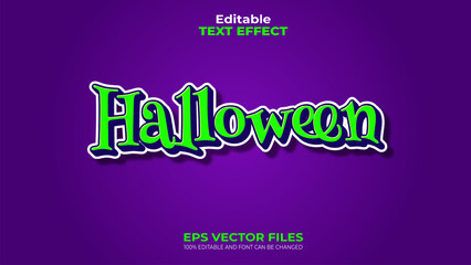 Obraz premium Text Effect Hallowene Editable Vector EPS