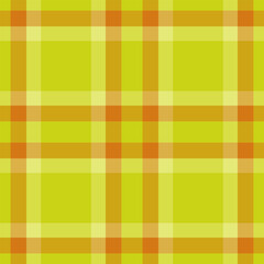 Shape check pattern texture, gentleman tartan background textile. Seasonal vector seamless plaid fabric in lime and yellow colors.
