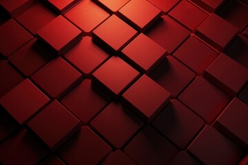Maroon dark 3d render background with hexagon pattern