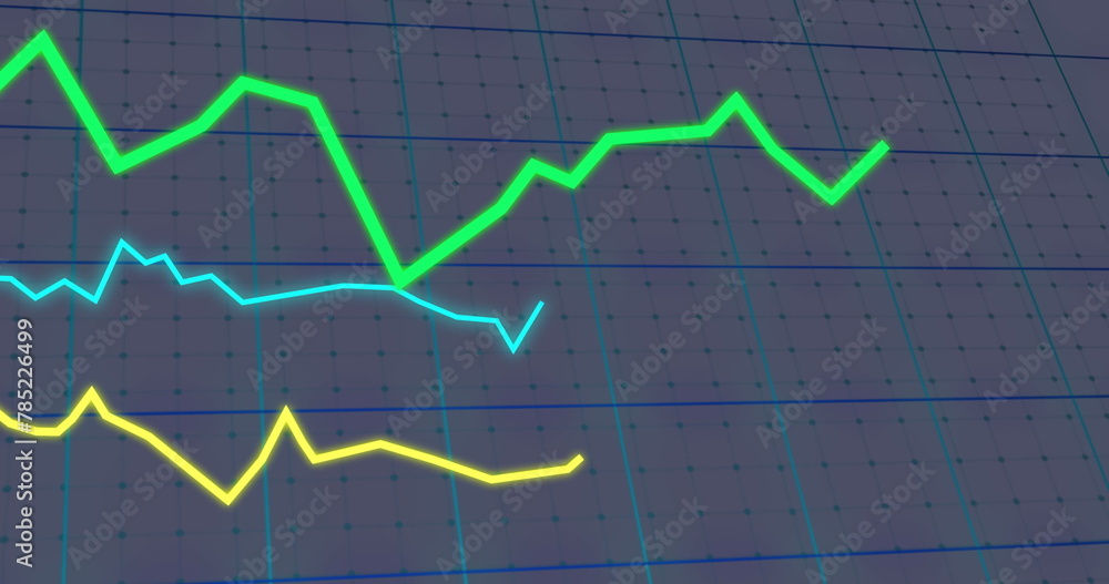 Poster image of statistical data processing over grid network against grey background