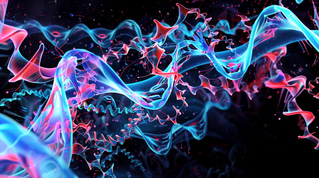 background digital visual screen of DNA futuristic for digital and print 