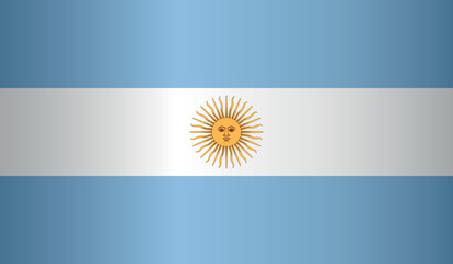 National flag of Argentina. Flag of Argentina. Sign of Argentina. Flag of Argentina with gradient.