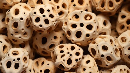 Delicious Lotus Root on solid background.