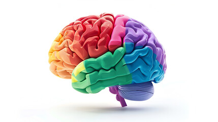 Colorful Rainbow Human Brain , generative ai