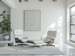art space design, front blank wall, white space, modern, minimalist, artwork, interior design