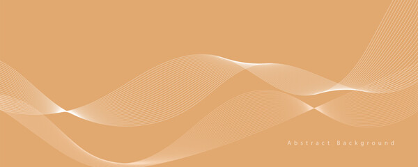 Abstract wave element for design. Digital frequency track equalizer. Stylized line art background. Vector illustration. Wave with lines created using blend tool. Curved wavy line, smooth stripe.
