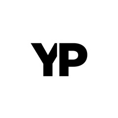 Letter Y and P, YP logo design template. Minimal monogram initial based logotype.