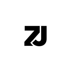 Letter Z and J, ZJ logo design template. Minimal monogram initial based logotype.