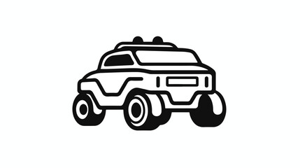 Vehicle with white background. vehicle is a symbol