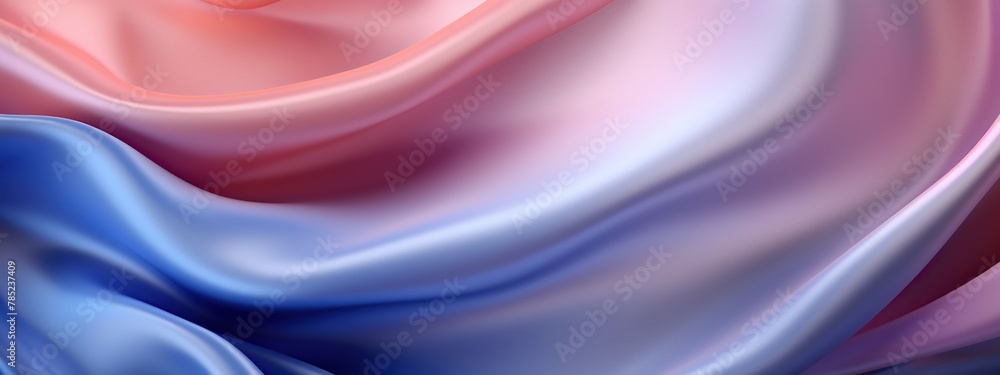 Aufkleber abstract gradient color wave soft silk satin fabric background texture.