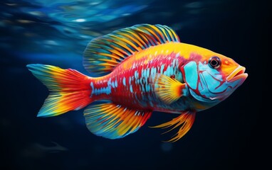Vibrant Wrasse Fish