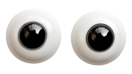 PNG Googly eyes white white background electronics - obrazy, fototapety, plakaty