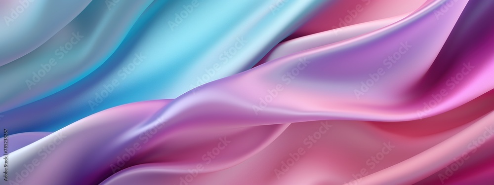 Aufkleber abstract gradient color wave soft silk satin fabric background texture.