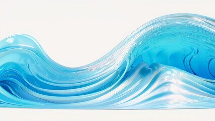 ocean wave. water texture. 3d render. isolated on white background. world ocean day background concept
