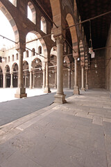 Mosque Courtyard With Arcaded Corridors at Citadel in Cairo Egypt